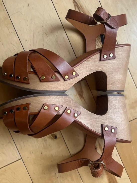 Sezane Isabelle clogs smooth camel size 8 - Picture 6 of 7